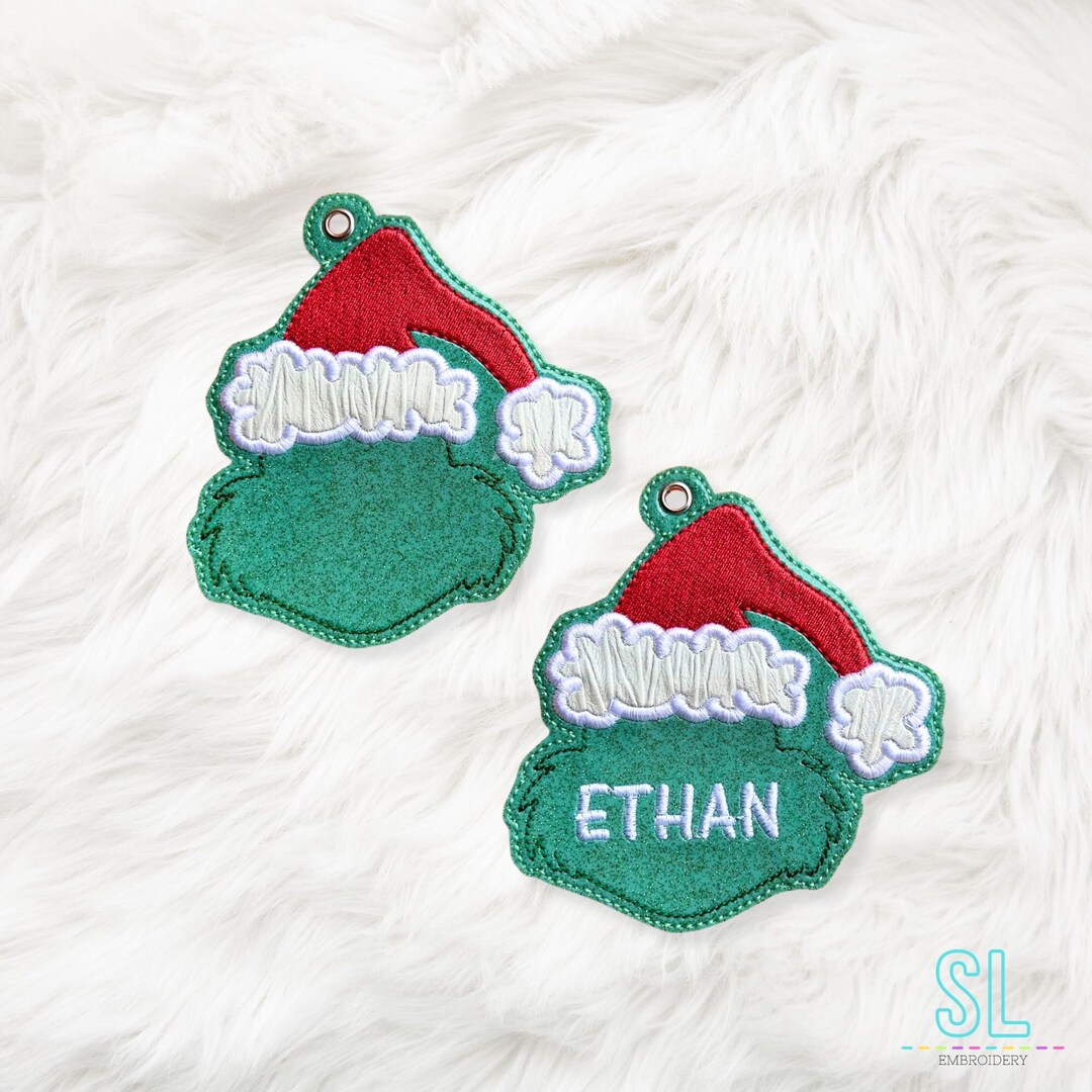 ITH 5x7 Mean One Blank Ornament, in the Hoop Machine Embroidery Design