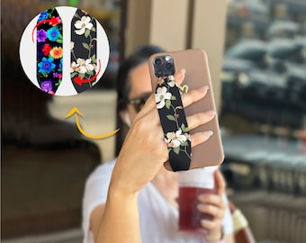 Switchbands Phone Grip Strap  For Phone Case As Phone Loop, Phone Charm Strap For Your Kawaii Phone Case - Flowers 3