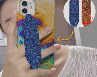 Switchbands Phone Grip Strap, Reversible Hand Strap for Back of Phone, Adhesive-Free Grip, Anti-Drop, Universal Fit-Butterfly Dreams