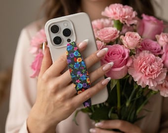 Switchbands Floral Phone Grip Strap, Reversible Flower Charm, Adhesive Free, Universal Fit, Vintage & Blossoms