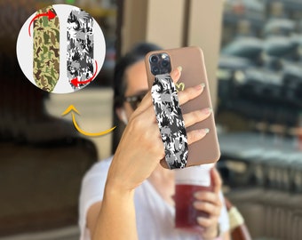 Switchbands Phone Grip Strap For Phone Case As Phone Loop, Phone Charm Strap For Your Kawaii Phone Case - Camo & Animal shapes