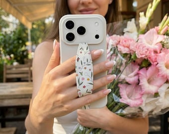 Switchbands Floral Phone Grip Strap, Reversible Flower Charm, Adhesive Free, Universal Fit, FLORAL FIESTA