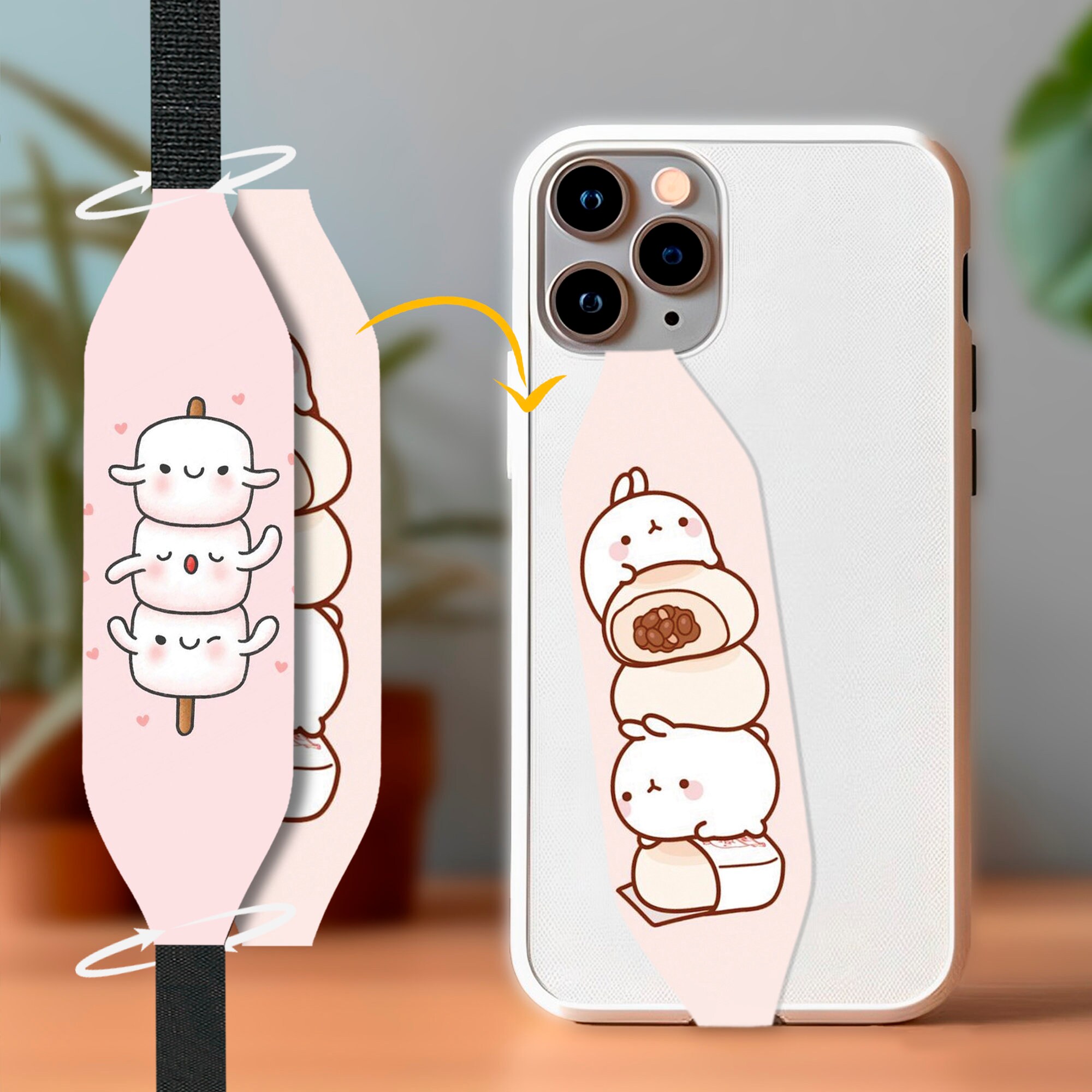 Marshmallow Phone Grip Strap: Universal Reversible Finger Loop - Etsy