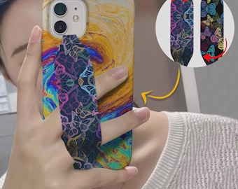 Switchbands Phone Grip Strap, Reversible Hand Strap for Back of Phone, Adhesive-Free Grip, Anti-Drop, Universal Fit-Butterfly Ballet