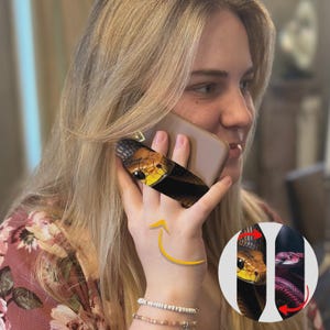 Switchbands Reversible Finger Loop | Anti-Drop Phone Holder For iPhone & Android | Metal Python
