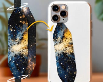 Switchbands Phone Grip Strap, Adjustable Finger Loop Holder, Adhesive-Free Grip, Removable Anti-Drop, Universal Fit| Glitter Nebula