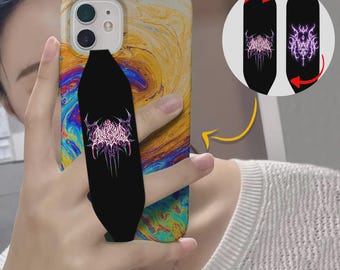 Switchbands Phone Grip Strap, Adjustable Finger Loop Holder,Adhesive-Free Grip, Removable Anti-Drop, Universal Fit - Serendipity_s Mark