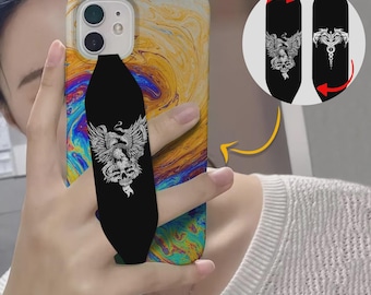 Switchbands Phone Grip Strap, Adjustable Finger Loop Holder,Adhesive-Free Grip, Removable Anti-Drop, Universal Fit - Tattooed Fate