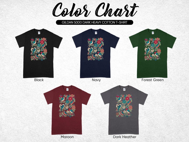 Floral Graphic T-Shirt, Vintage Floral Tee, Dark Heavy Cotton Shirt, Artistic Flower Design, Casual Outfit, Unisex Tee