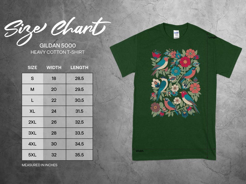 Birds and Flowers Graphic Tee, Green Unisex T-Shirt, Nature Inspired Shirt, Casual Tee, Wildlife Design, S-5XL Sizes, Eco Friendly Top