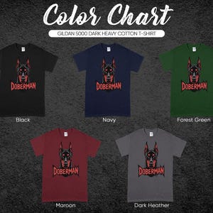 Doberman Graphic T-Shirt, Dog Lover Shirt, Canine Print Tee, Unique Doberman Art, Cute Dog Graphic Tee, Gift for Dog Owners