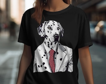 Dalmatian In a Suit T-Shirt , Hoodie Sweatshirt, or Tank Top, Dalmatian Shirt, Dog Lovers Gift, Dog Owner Gift, Dalmatian Lover Gift