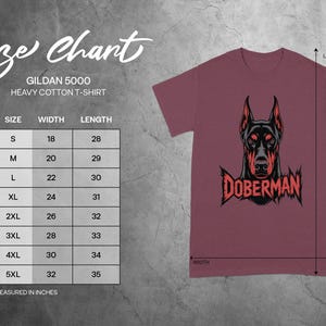 Doberman graphic t-shirt, Heavy cotton tee, Men women unisex clothing, Dog lover gift, Cool casual fashion, Unique art design