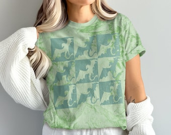 Dragon Pattern T-Shirt, Cool Retro Dragon Design Tee, Mythical Creature Graphic Shirt, Unique Fantasy T-Shirt for Dragon Lovers