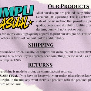 Simpli Casual Custom Printed Apparel, Direct To Garment Printing, High Quality Durable Designs, Fast Shipping, No Returns