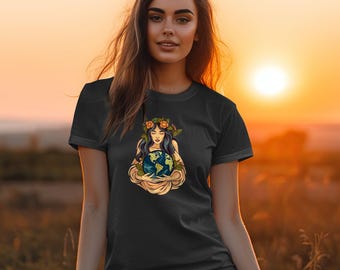 Mother Earth T-Shirt, Hoodie Sweatshirt, or Tank Top, Earth Day Shirt, climate change, save our planet, global warming, nature lover gift