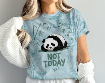 Cute Panda Not Today T-Shirt, Funny Animal Graphic Tee, Cute Panda Graphic Shirt, Comfortable Casual T-Shirt, Gift for Animal Lovers