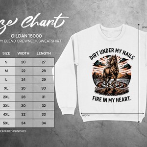 Horse Lover Sweatshirt, Dirt Under My Nails Fire In My Heart, Equestrian Wild Horse Apparel, Western Ranch Life Gift
