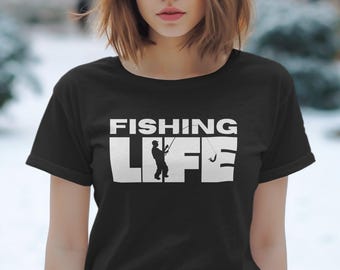 Fishing Life Tshirt, Fisherman Graphic Tee, Outdoor Adventure Shirt, Cool Fishing Tshirt, Gift for Anglers, Casual Fishing Apparel