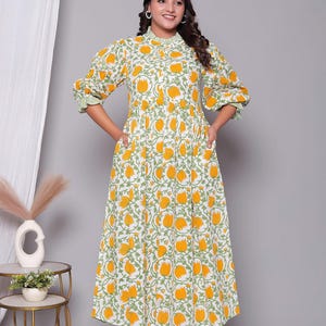 New designer kurti cotton long dress bohemian hippie clothes for gifts image 1