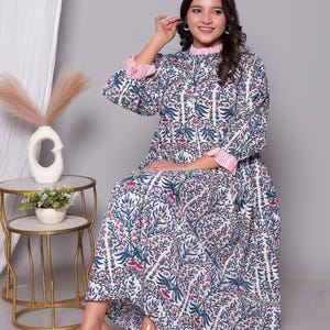 New designer kurti cotton long dress bohemian hippie clothes for gifts image 12