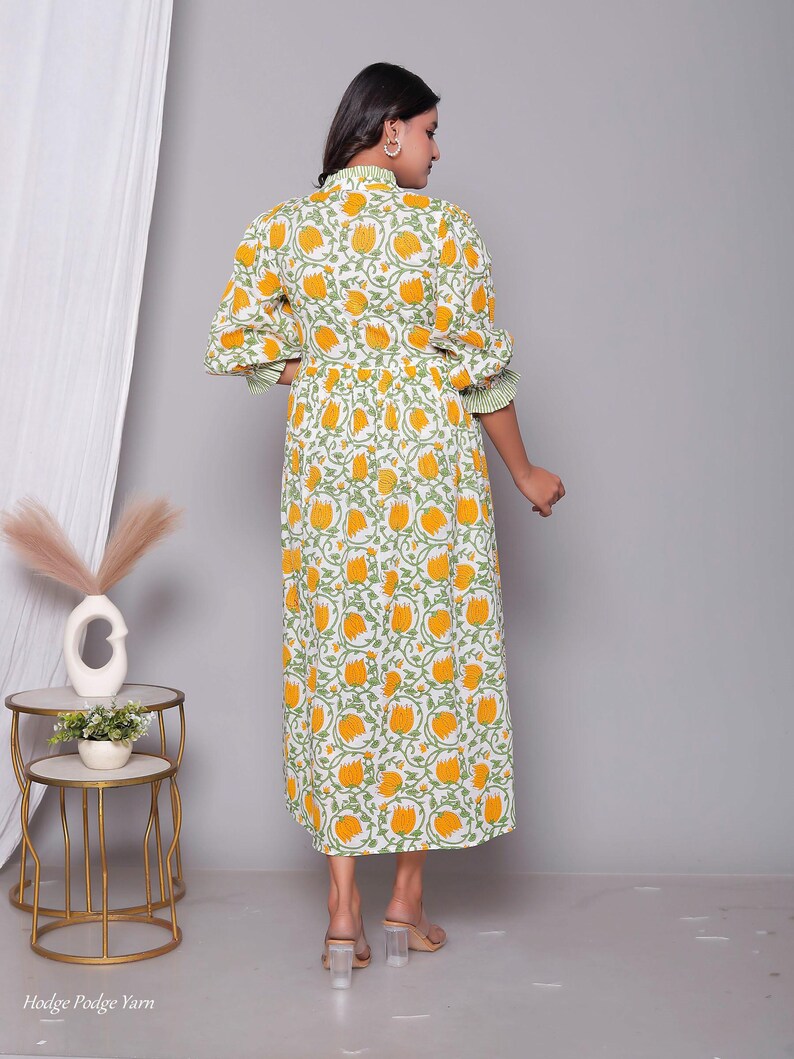 New designer kurti cotton long dress bohemian hippie clothes for gifts image 3
