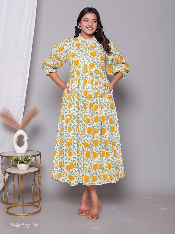 New designer kurti cotton long dress bohemian hippie clothes for gifts