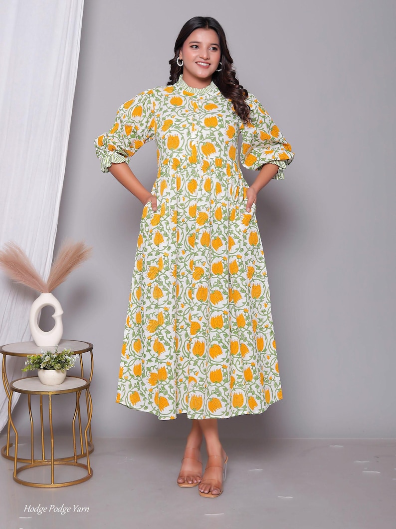 New designer kurti cotton long dress bohemian hippie clothes for gifts image 1