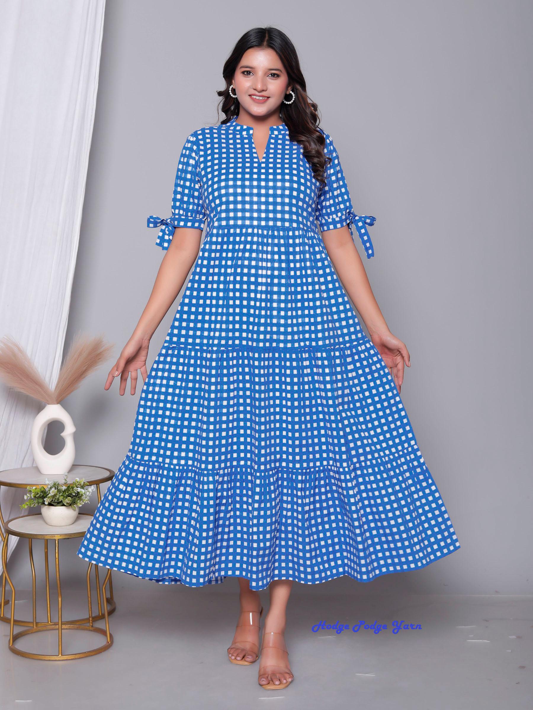 Blue Gingham Maternity Dress - Etsy