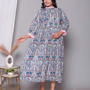 New designer kurti cotton long dress bohemian hippie clothes for gifts image 9
