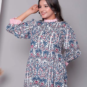 New designer kurti cotton long dress bohemian hippie clothes for gifts image 10