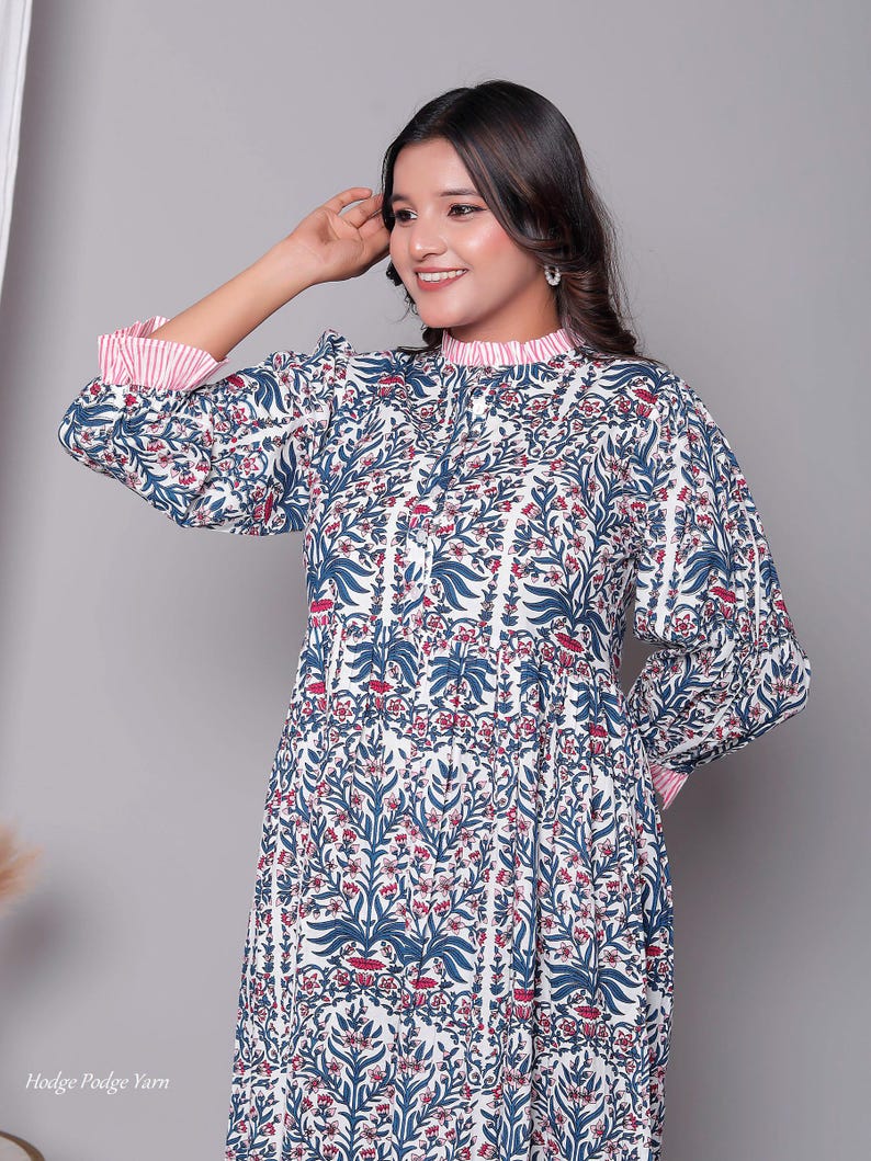 New designer kurti cotton long dress bohemian hippie clothes for gifts image 10