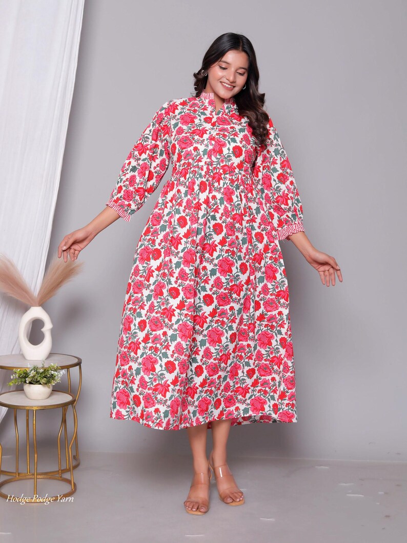 New designer kurti cotton long dress bohemian hippie clothes for gifts image 17