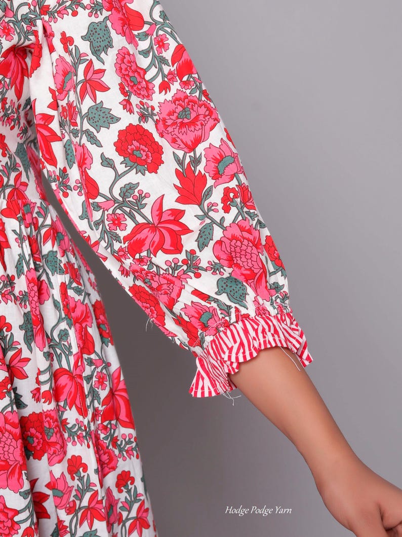 New designer kurti cotton long dress bohemian hippie clothes for gifts image 20