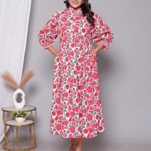 New designer kurti cotton long dress bohemian hippie clothes for gifts image 15