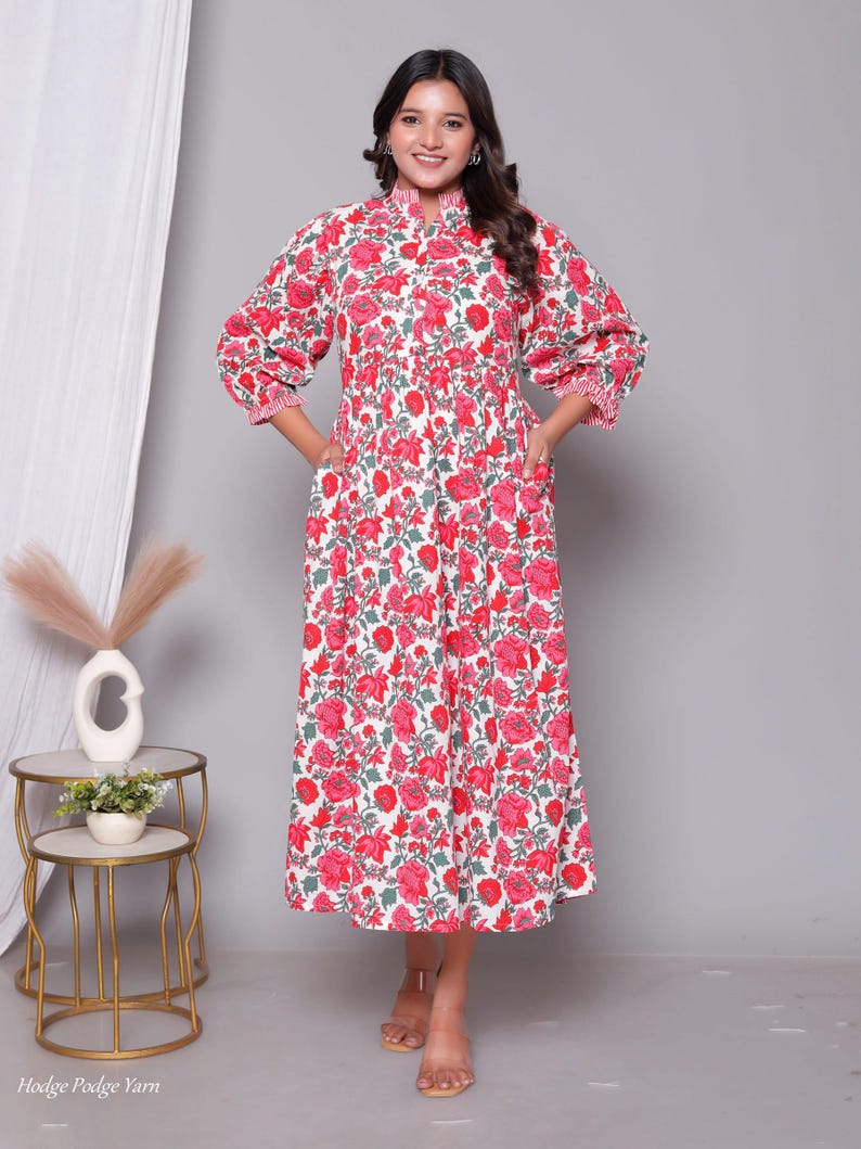 New designer kurti cotton long dress bohemian hippie clothes for gifts image 15