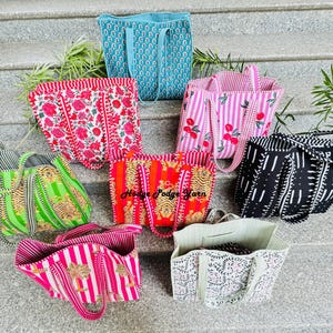 Cotton Tote Bag Printed Reversible Large Tote Bag Shopping Tote Bag Every Day Bag Eco Friendly Daily Shoulder Bags