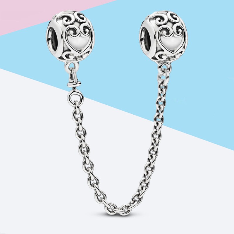 Buy Silver Pandora Enchanted Heart Safety Chain Online in India Etsy