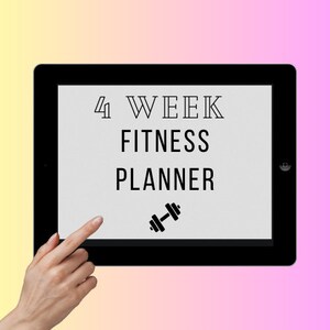 4-week Digital Fitness Planner, Weight Loss tracker, Health Goal tracker