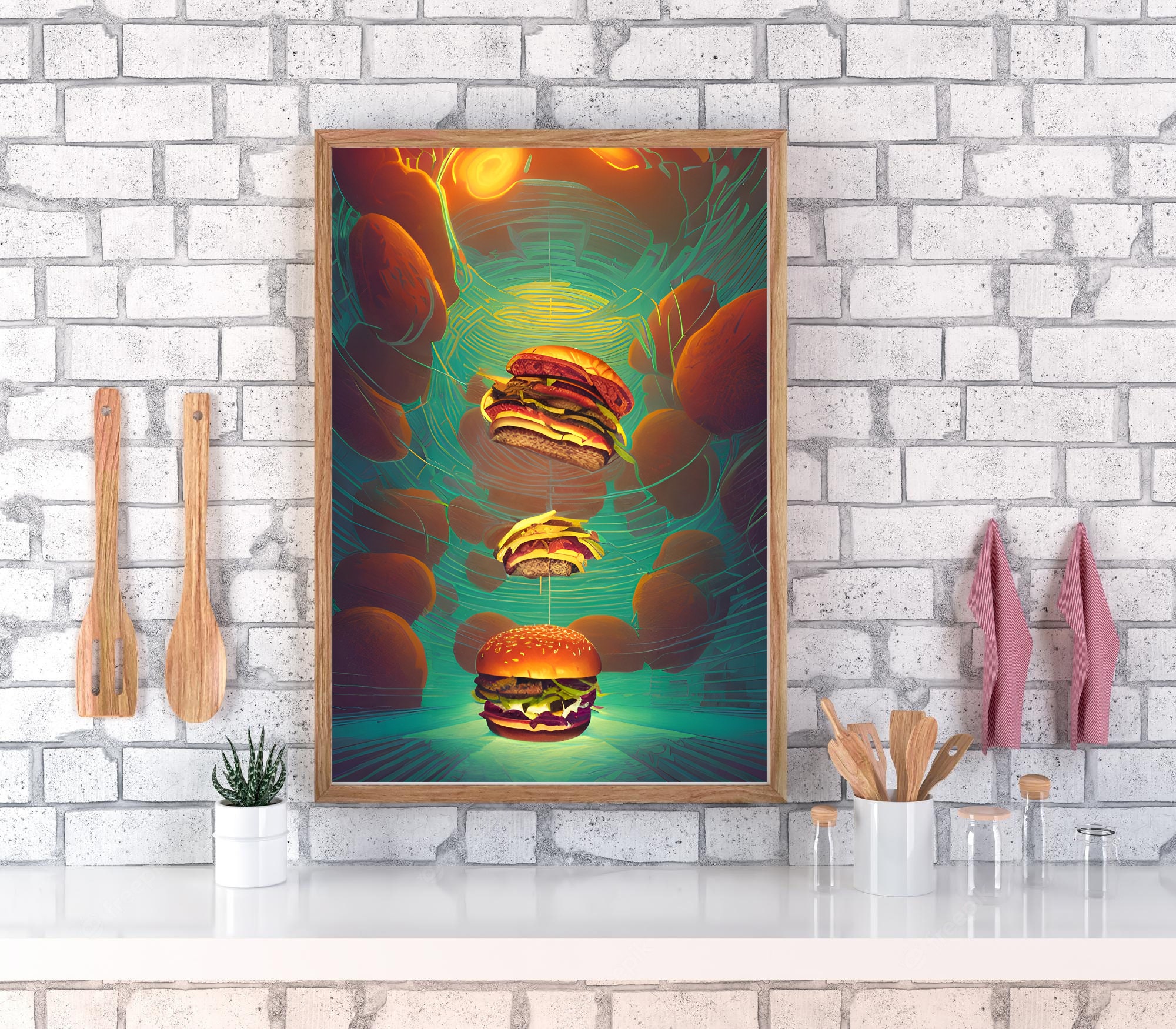 Poster Fast Food Burger Wall Art Wall Decoration Enjoyment Hamburger  Decoration Retro Art Modern Pop Pop Art Kitchen Living Room Dining Room -  Etsy