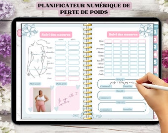 Planificateur de Perte de Poids Numérique Interactif for GoodNotes en Applications Similaires - PDF Interactief: Fitness Journal