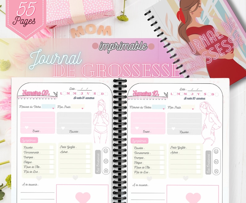 Journal De Grossesse Printable PDF Suivre La Grossesse Suivi