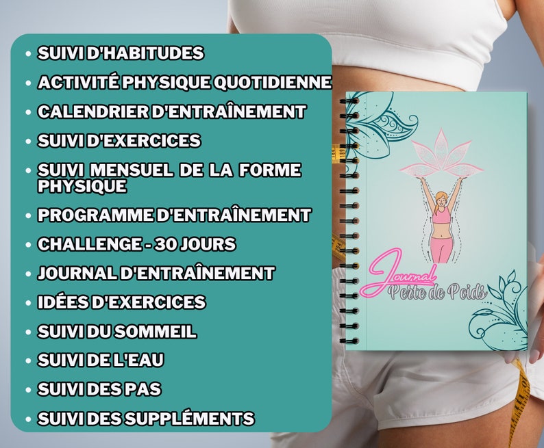 Journal de Perte de Poids, Suivi de Perte de Poids, Planificateur de Fitness, Pour la Perte de Poids, Journal Digital de Perte de Poids image 8