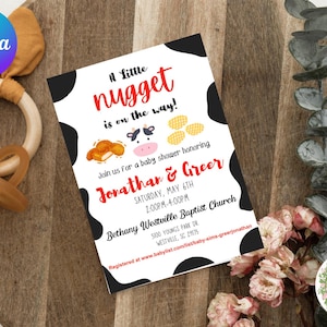 Chick-Fil-A Baby Shower Theme Invitation