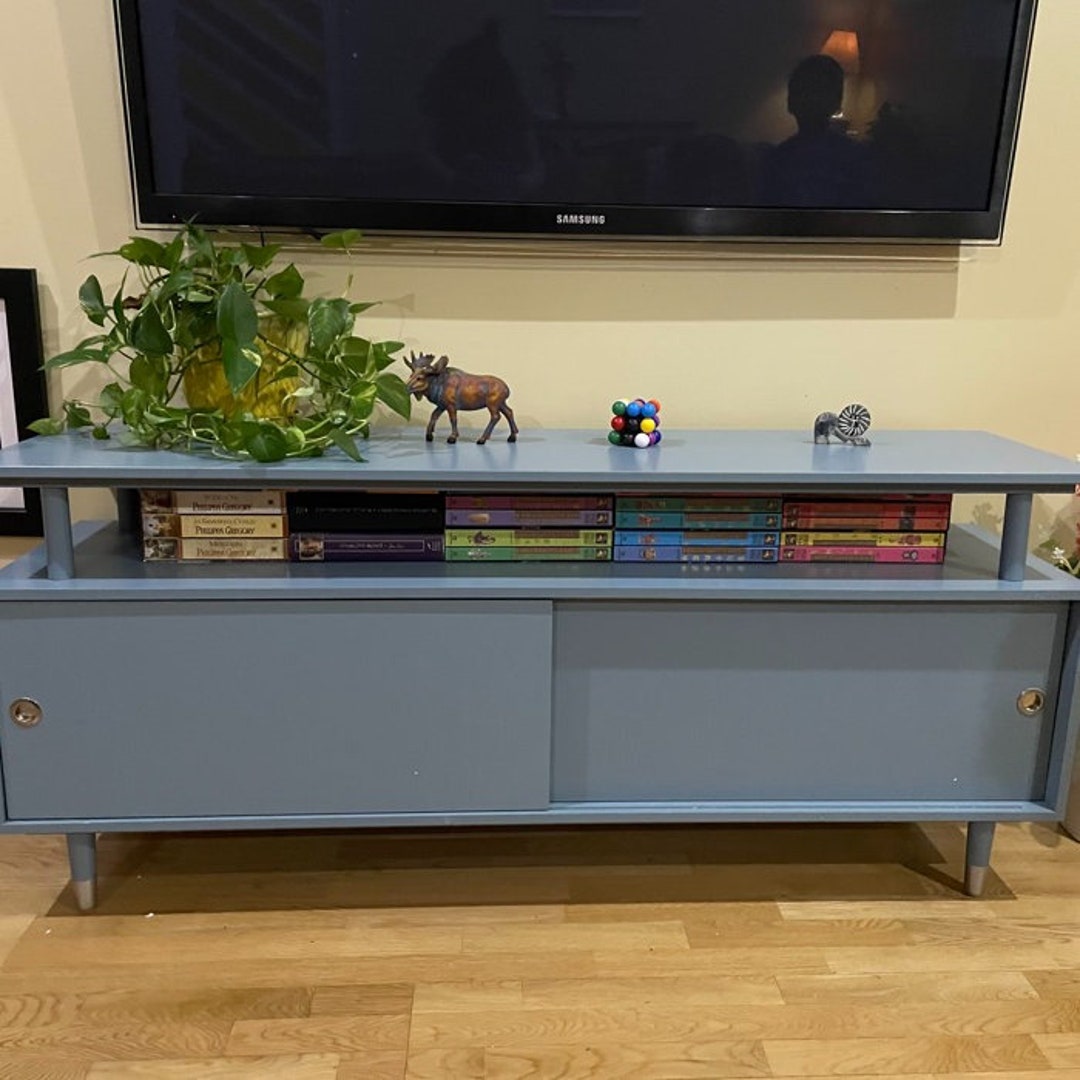 Antique Blue/silver Callaham TV Stand for Tvs up to 70 TV Etsy