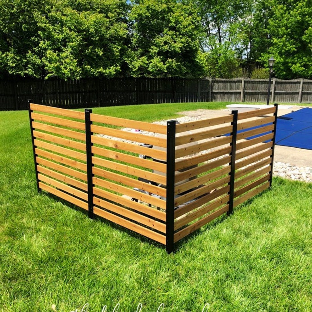 3.5 Ft. H X 3 Ft. W Charleston Slatted Wood Privacy Screen Kit - Etsy