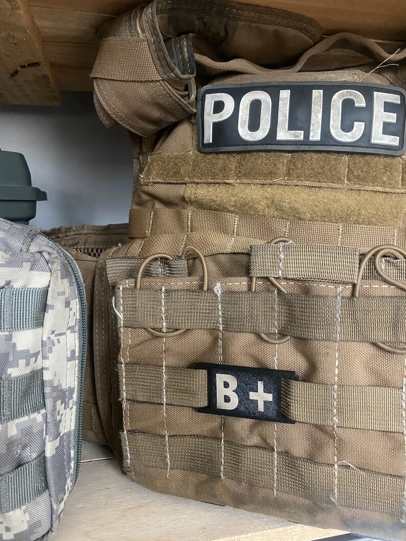 Tactical Molle Blood Type Tag Etsy