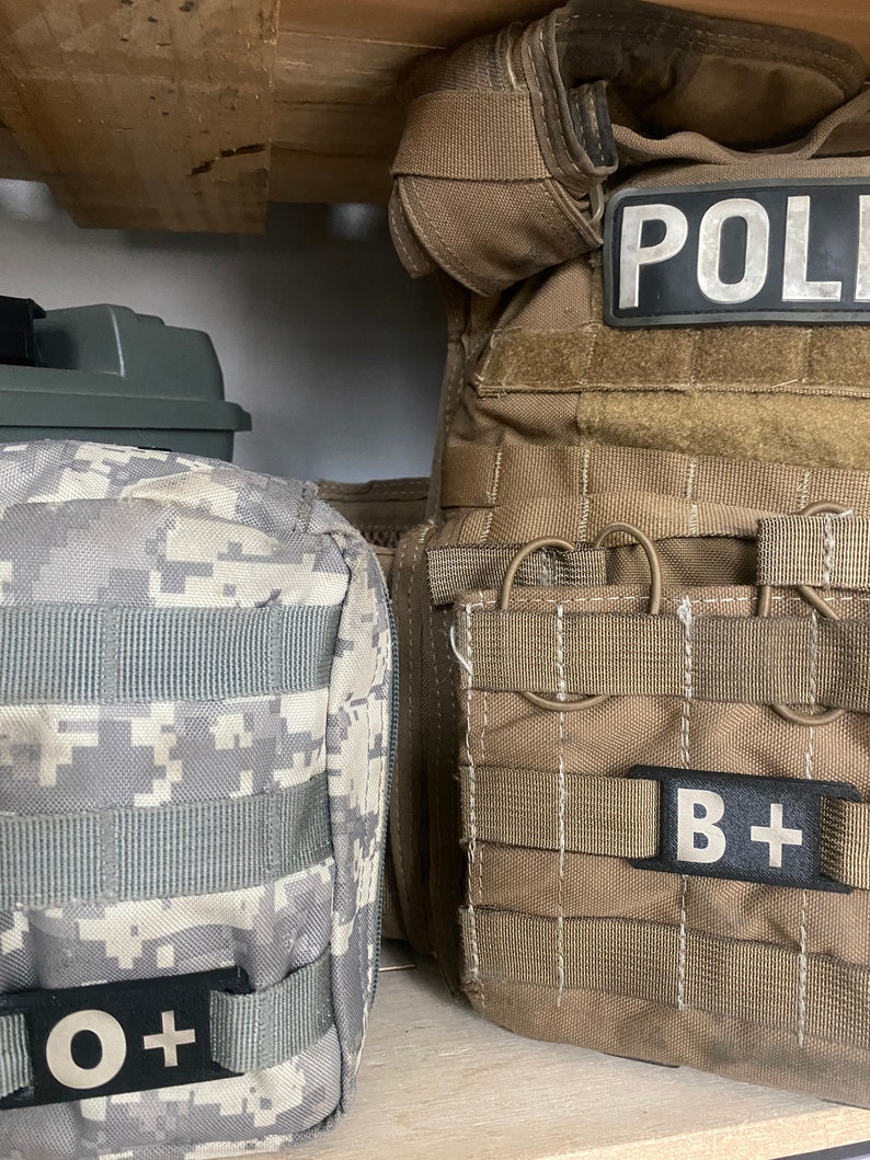Tactical Molle Blood Type Tag Etsy