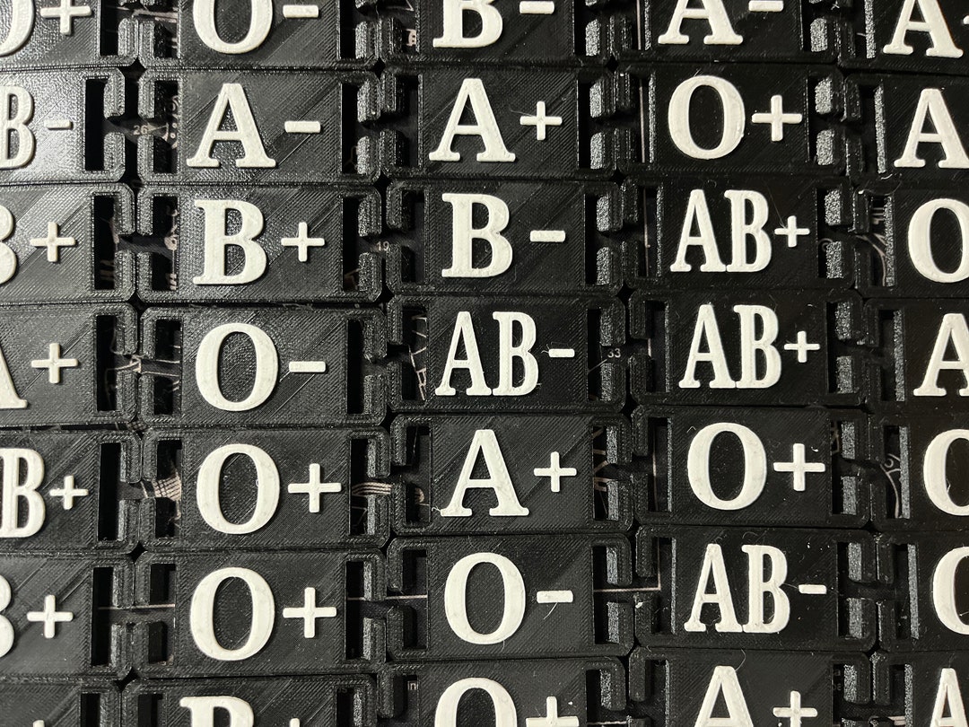Tactical Molle Blood Type Tag V2 Etsy
