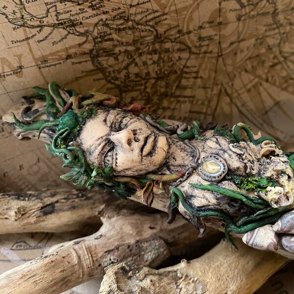 Driftwood wand Goddess sculpture or talking stick